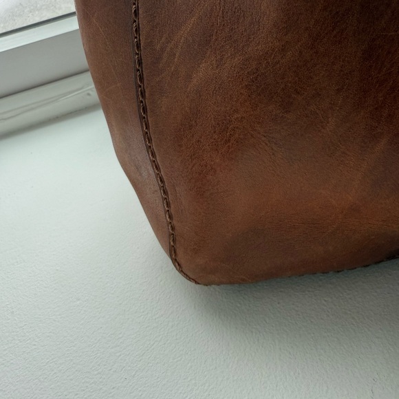 Coach Becker Legacy Tattersall Leather Buckle Shoulder Bag in Whiskey - Picture 11 of 11